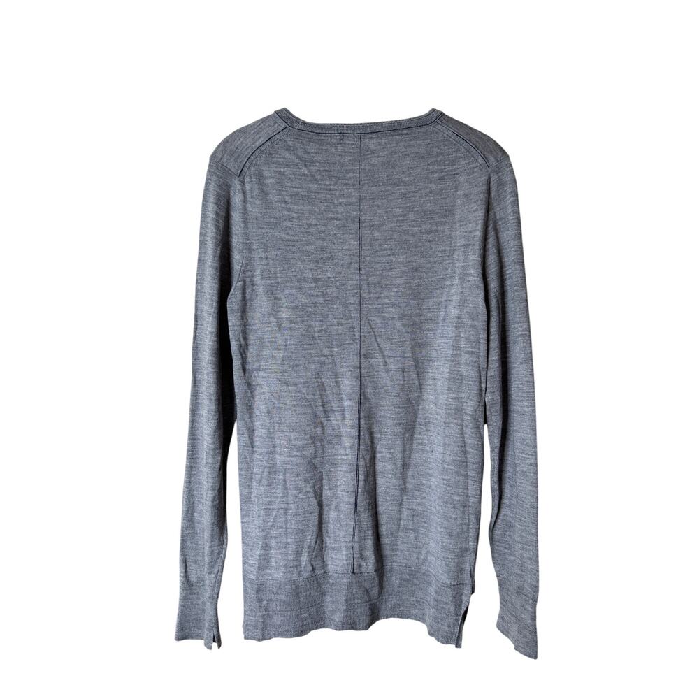 Rag & Bone Small Gray Marl Merino Wool Crew Neck Lightweight Tunic Sweater - Picture 6 of 9